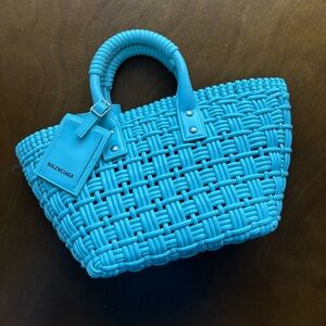 Balenciaga PVC Bistro in Green Aqua